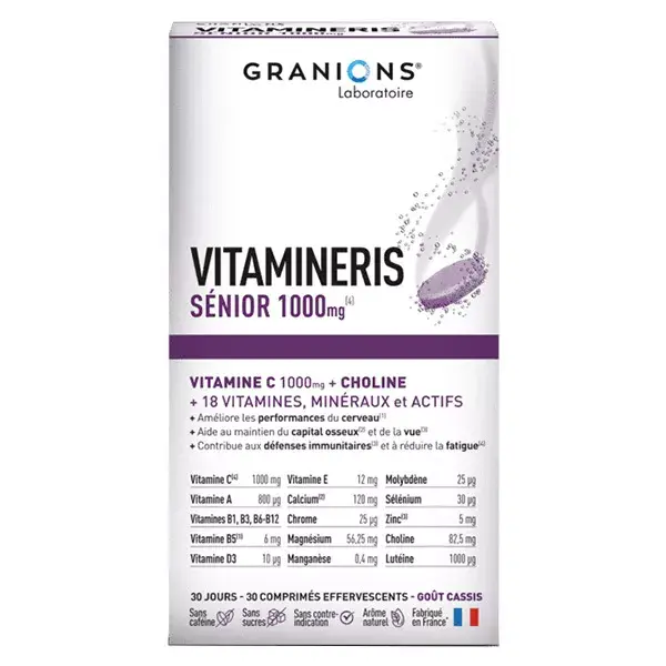 Granions Vitamineris Senior 1000mg 30 effervescent tablets