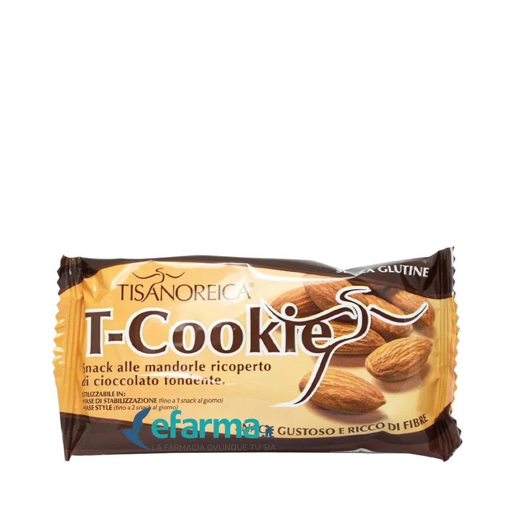 Tisanoreica T-Cookie Snack alle Mandorle Con Cioccolato Fondente 25 g