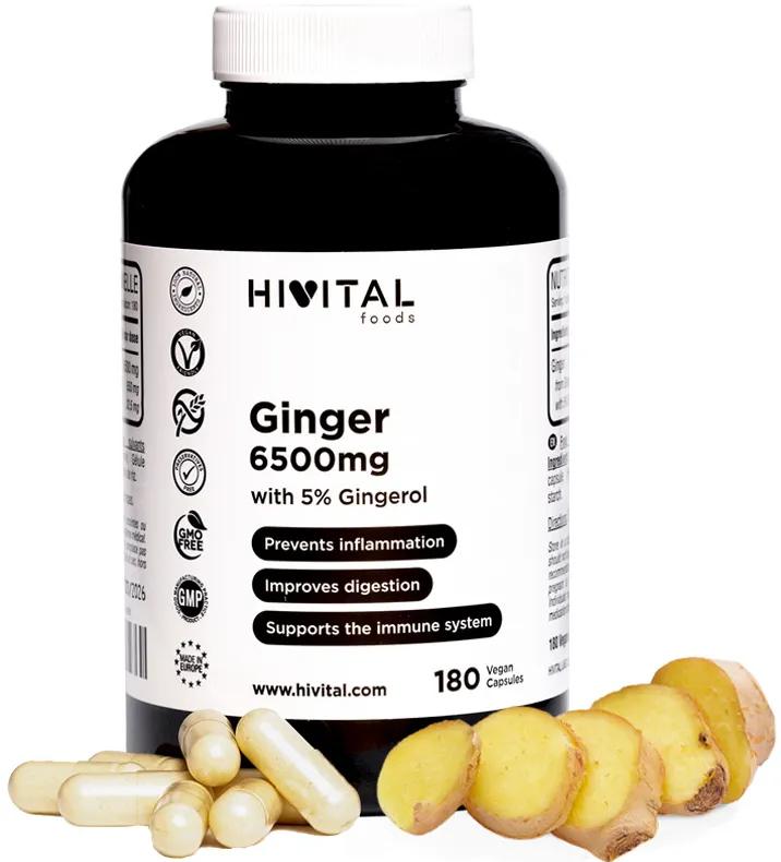 Hivital Ginger 6500 mg 180 Vegan Capsules