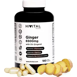 Hivital Jengibre 6500 mg 180 Cápsulas Veganas