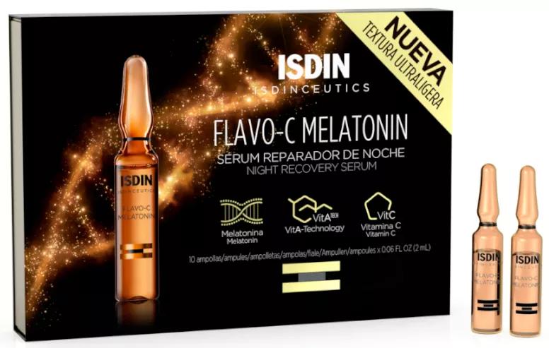 IsdinCeutics Flavo-C Mélatonine Traitement Antioxydant 30 Ampoules