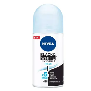 Nivea Roll On Desodorante Fresco Invisível Preto e Branco 50 ml