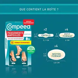 Compeed Assortiment Pansements Ampoules 10 unités