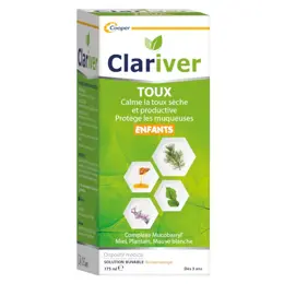 Cooper Clariver Toux Solution Buvable dès 3 ans 175ml