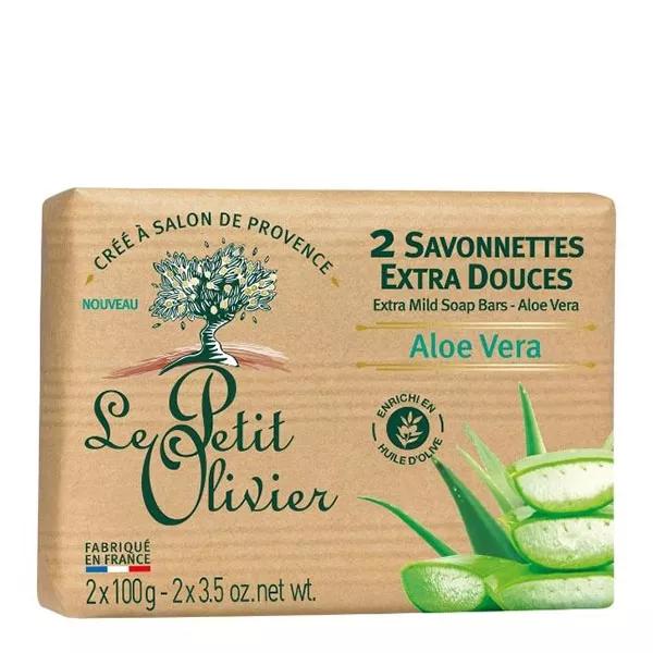 Le Petit Olivier - 2 Savonnettes Extra Douces - Aloe Vera 2 x 100g