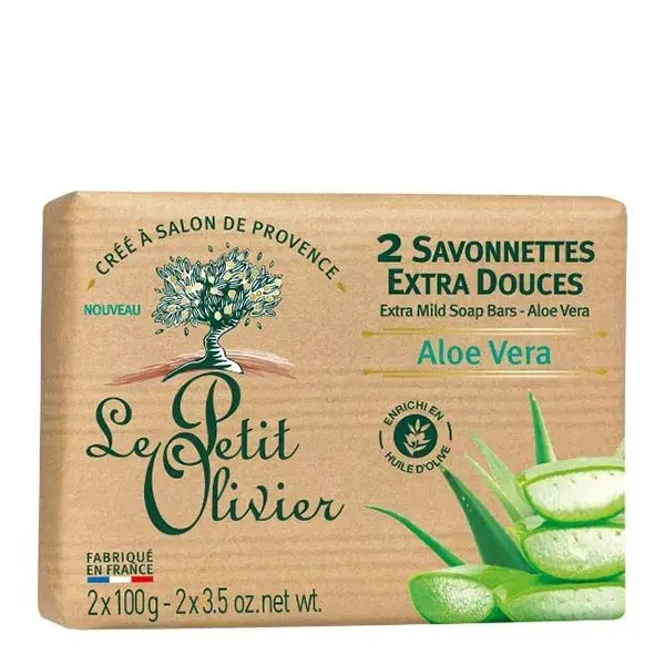 Le Petit Olivier - 2 Extra Soft Soaps - Aloe Vera 2 x 100g