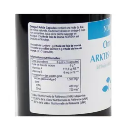 Norsan Oméga 3 Arktis 1500mg Huile de Foie de Morue 120 capsules