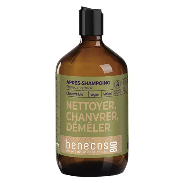 Benecos Après-Shampoing Cheveux Normaux Chanvre Bio 500ml
