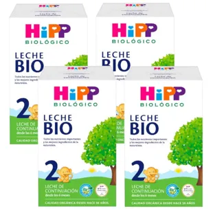HIPP Leche Biológica 2 Continuación +6m 4x600 gr