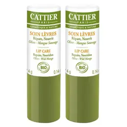 Cattier Soin des Lèvres Nourrissant Bio Lot de 2 x 4g