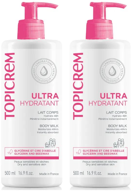 Topicrem Ultra-Feuchtigkeitsspendende Körpermilch 2x500 ml