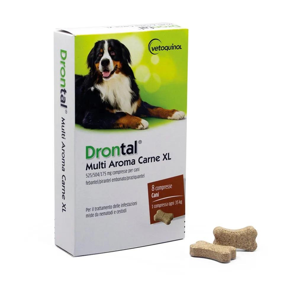 Drontal Multi Aroma Carne Per Cani Taglia XL 8 Compresse