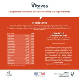 Vitavea Multi Vitamines Global Vitalité Equilibre nerveux 45 gélules