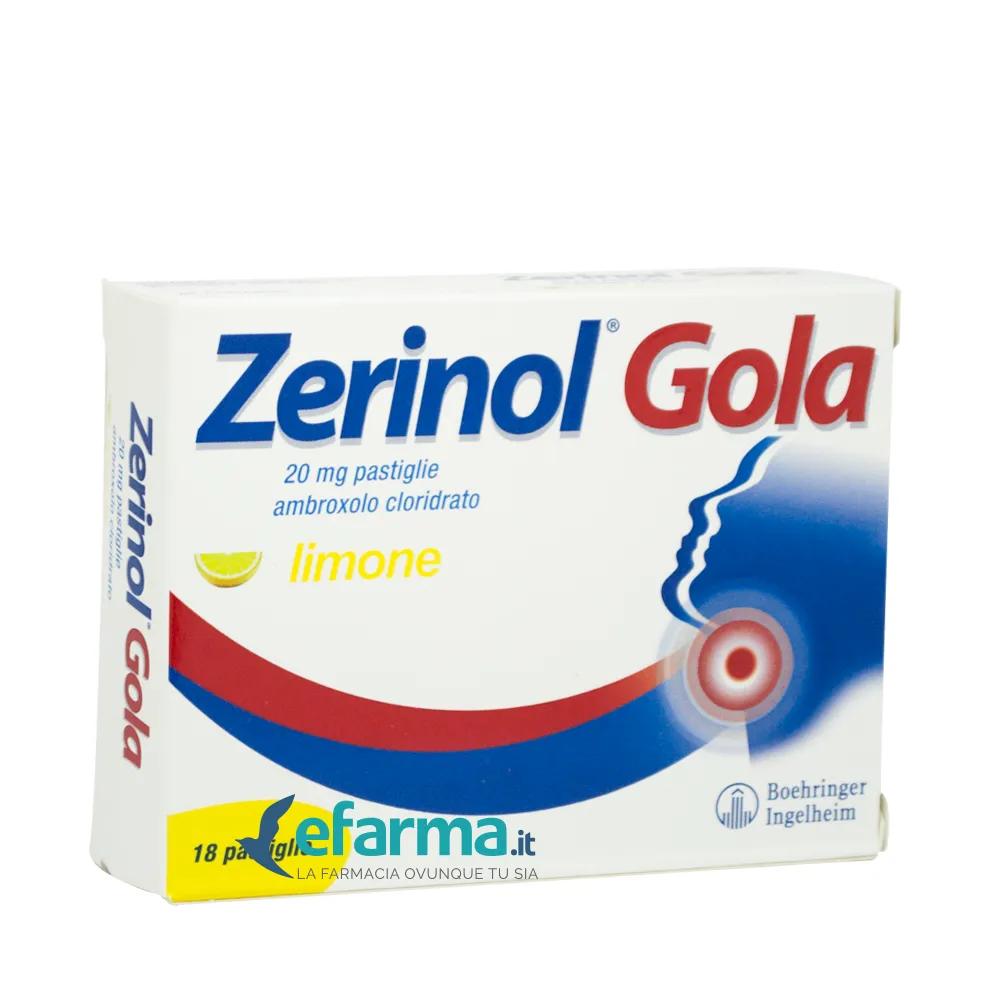 Zerinol Gola Limone 20mg Ambroxolo Cloridrato 18 Pastiglie