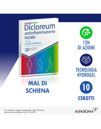 Dicloreum Antinfiammatorio Locale 180 mg Diclofenac 10 Cerotti Medicati