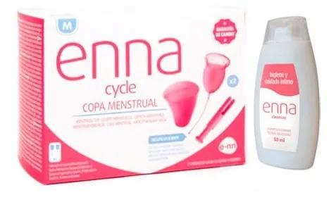 Coppetta Mestruale Enna Cycle Taglia M 2 pezzi + Applicatore + Detersivo in regalo