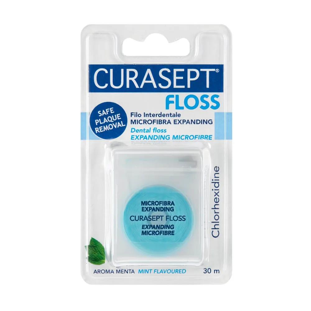 Curasept Floss Microfibra Expanding Filo Interdentale con Clorexidina 30 m