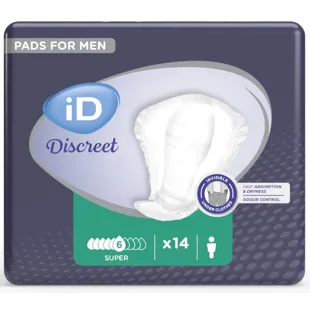 iD Discreet Men&#39;s Super Sanitary Pads 14 units