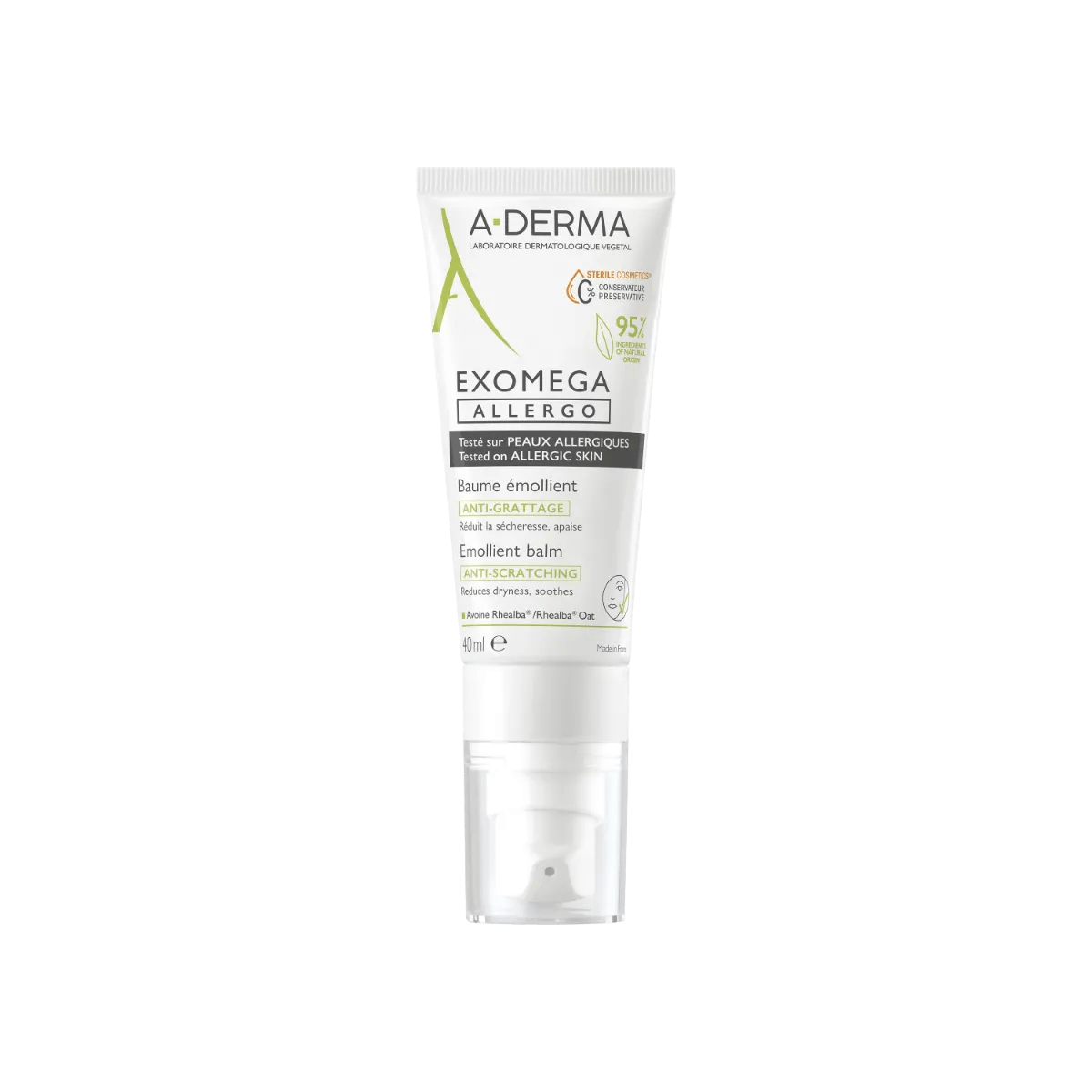 A-Derma Exomega Allergo Balsamo Emolliente Anti-grattage Per Pelle Secca Con Tendenza Atopica 40 ml