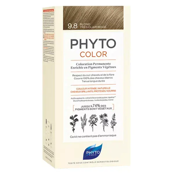 Phyto PhytoColor Coloration Permanente N°9.8 Blond Très Clair Beige