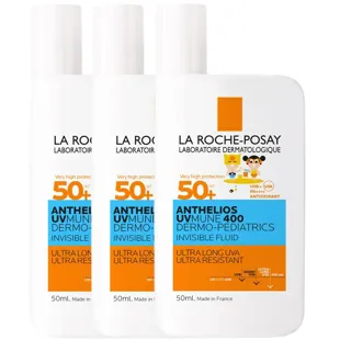 La Roche Posay Anthelios UV-MUNE 400 Dermopediatrics Invisible Fluid SPF50+ 3x50 ml