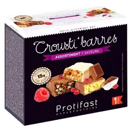 Protifast En-Cas Hyperprotéiné Crousti' Barre Assortiment 7 unités