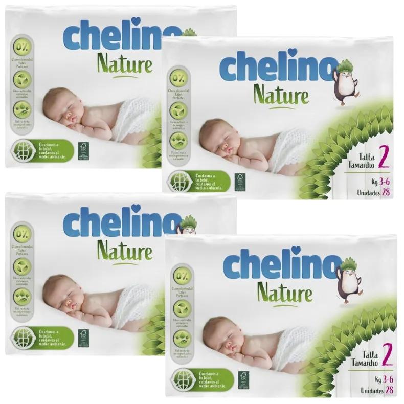 Chelino Nature Luiers Maat 2 (3-6 Kg) 4x28 stuks