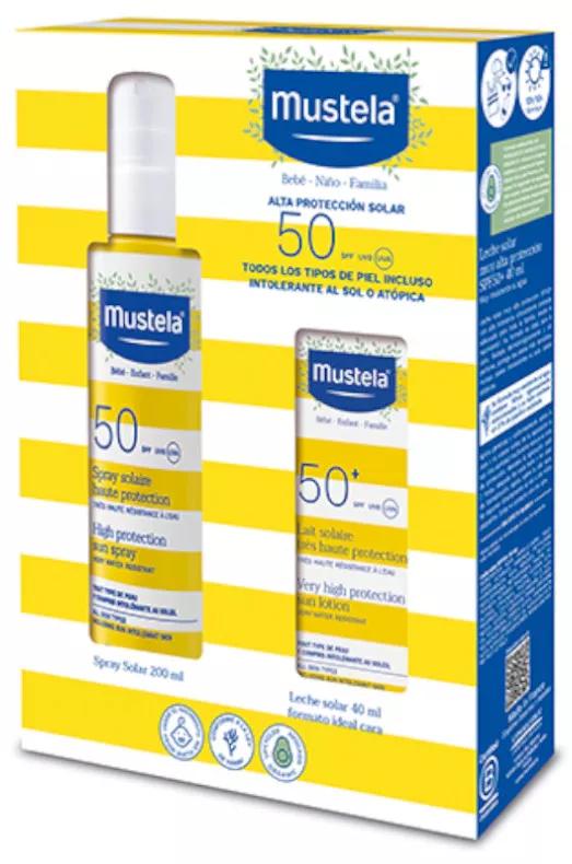 Imagen de Mustela Pack Solar SPF50 Spray 200 ml & Leche 40 ml