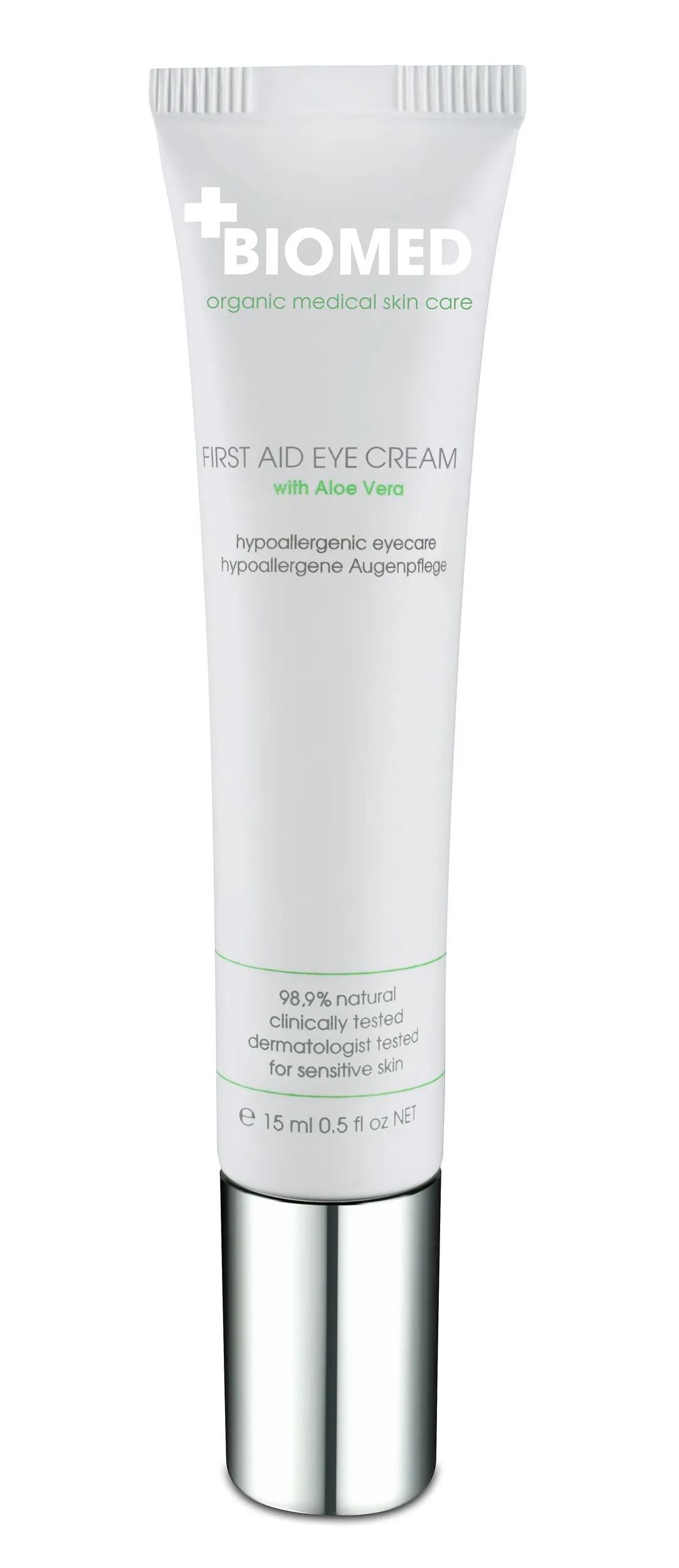 Biomed Organics First Aid Eye Crema Contorno Occhi Aloe Vera Cosmetici Organici Naturale 15 Ml