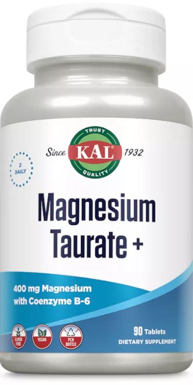 KAL Taurate de Magnésium+ 400 mg et Coenzyme B6 90 Comprimés