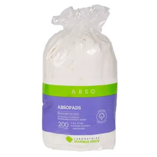 Marque Verte Abso Absopads Rettangoli Cotone 8cm x 10cm Non Sterile 200 pezzi