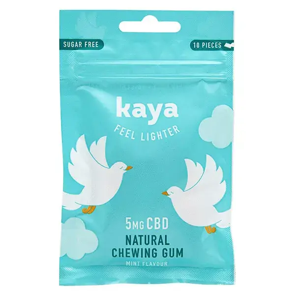 Kaya Anxiété et Sautes d'Humeur Chewing Gum Naturel Relaxant CBD 5mg 10 unités