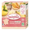 Babybio Gourdes Pomme Orange Banane +6m Bio 4 x 90g