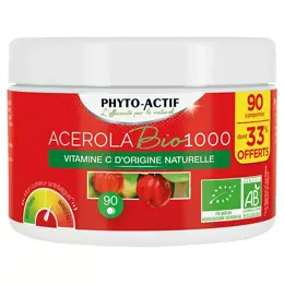 Phyto-Actif Acérola Bio 1000 90 comprimés dont 33% Offerts