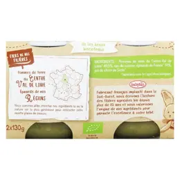 Babybio Légumes Pot Pomme de Terre Epinards +4m Bio 2 x 130g