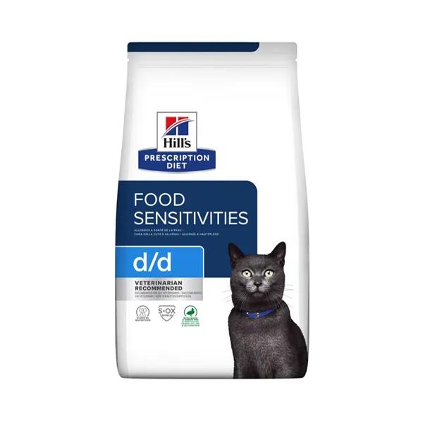 Hill's Prescription Diet D/D Crocchette Di Anatra E Piselli Per Gatti Sacco 1,5Kg