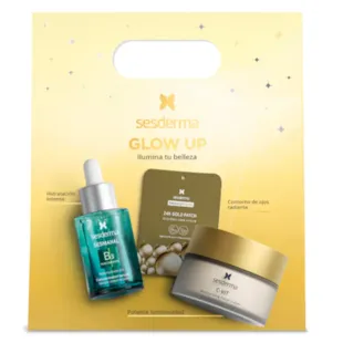 Sesderma Glow Up Sesmahal B3 Serum 30 ml + 24K Gold Eye Patches + C-Vit Moisturizing Cream 50 ml