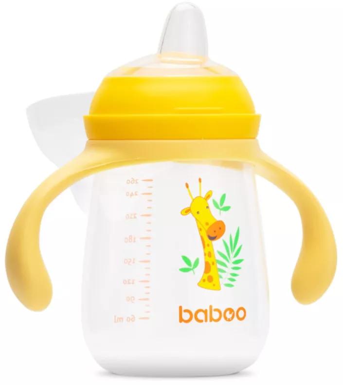 Baboo Gobelet avec Bec en Silicone Safari Jaune +6m 260 ml