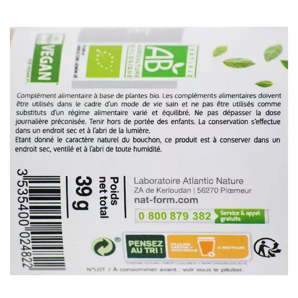 Nat & Form Écoresponsable Bruyère Busserole Bio 120 gélules