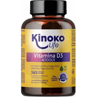 Kinoko Life Vitamin D 4000 IU 365 Capsules