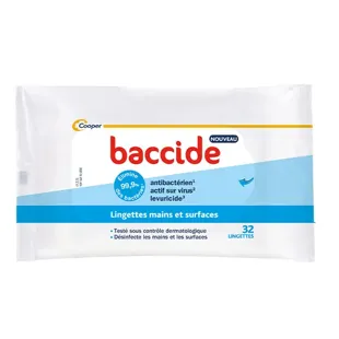 Baccide Lingettes Mains et Surfaces 32 lingettes