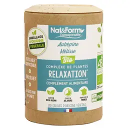 Nat & Form Écoresponsable Aubépine Mélisse Bio 120 gélules