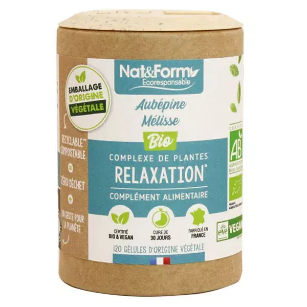 Nat & Form Eco Responsable Relaxation Complex Organic 120 capsules