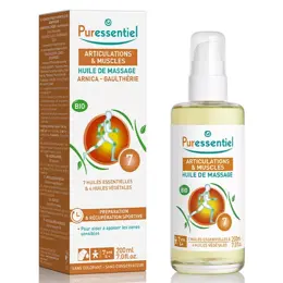 Puressentiel Articulations & Muscles Huile de Massage Pompe Arnica Gaulthérie Bio 200 ml