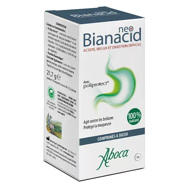 Aboca Neo Bianacid Acidité et Reflux 14 comprimés