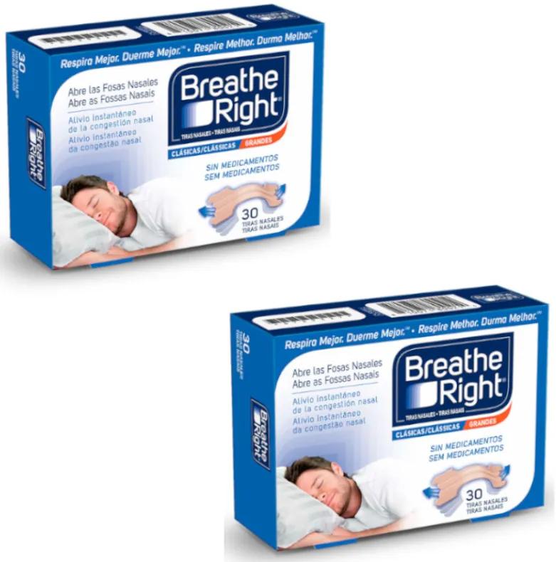 Breathe Right grote neusstrips 2x30 eenheden