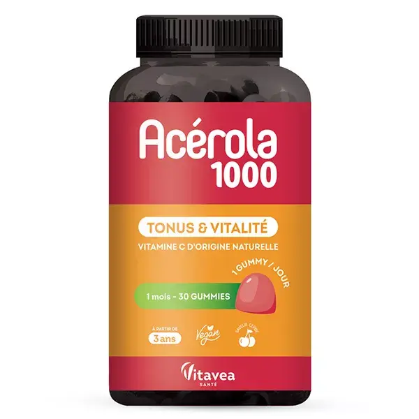 Vitavea Acerola 1000mg Vitamine C Tonus & Vitalité 30 gummies