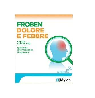 Froben Dolore e Febbre 200 mg Ibuprofene 20 Bustine Granulato Effervescente