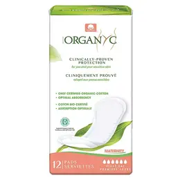 Organyc Maternité Serviette Premiers Jours Coton Bio 12 unités