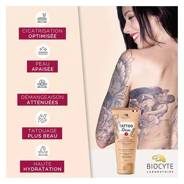 Biocyte Tattoo Derm 1 Crème Après Tatouage Hydratation et Réparation 100ml